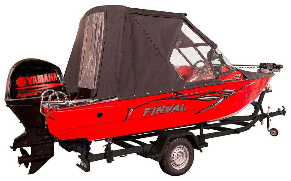 Plné plátenné uzatvorenie (Bimini) s integrovanými moskytiérami v zadnej časti pre vysokú strechu (high top).