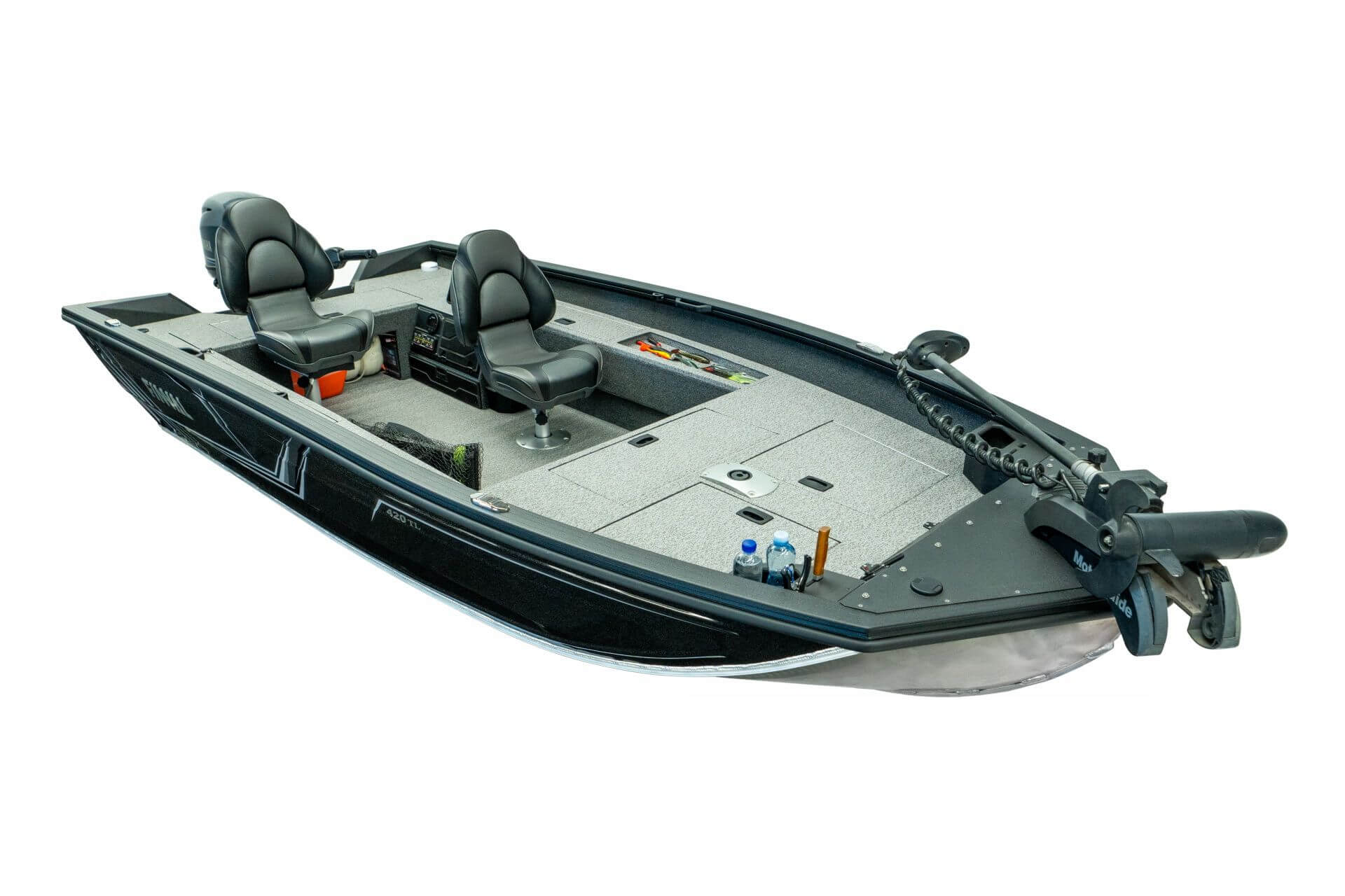 Vnější strany pokryty hydrofobní folií: Základní barva: Oracal 970-905; Raptor® odolný proti opotřebení a protiskluzový nátěr na prohlubni, příčníku a obrubě: Základní barva: Černá