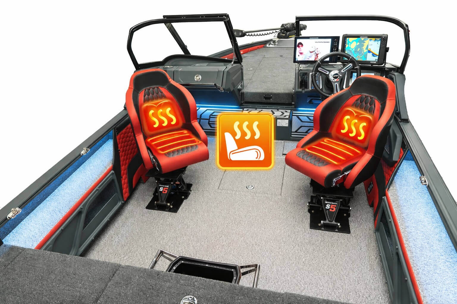 Vyhrievanie predných kresiel Bass boat (musia byt zakúpene Bass boat kreslá )